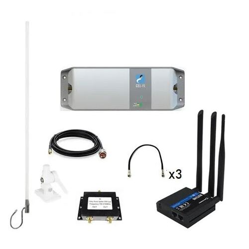CEL-FI GO Telstra 3G 4G Signal Repeater RV WIFI/Cellular Pack w/ Blackhawk Omni 7/10dBi Antenna + Teltonika RUT240