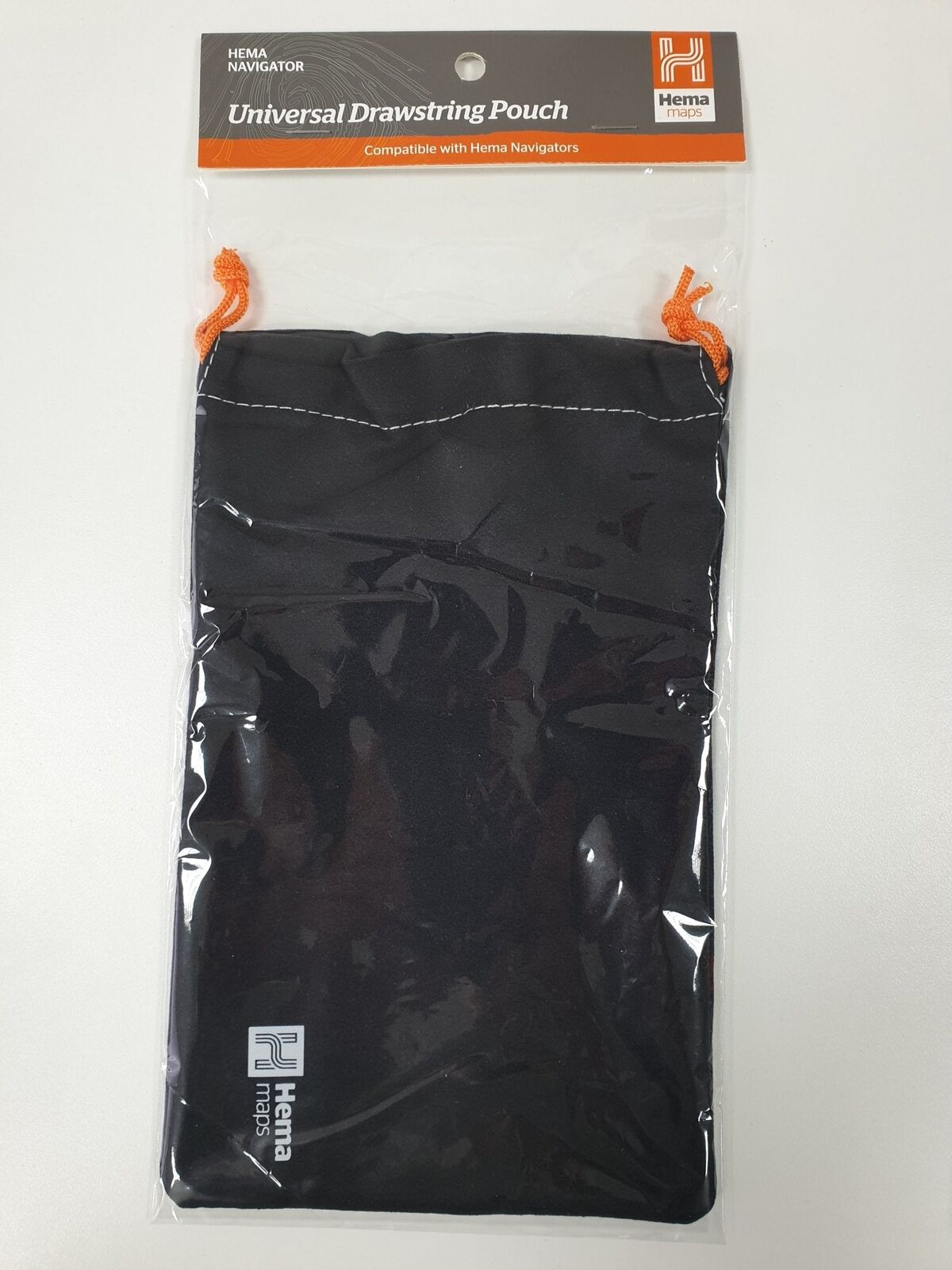 Hema Navigator Universal Drawstring Pouch in its retail packet