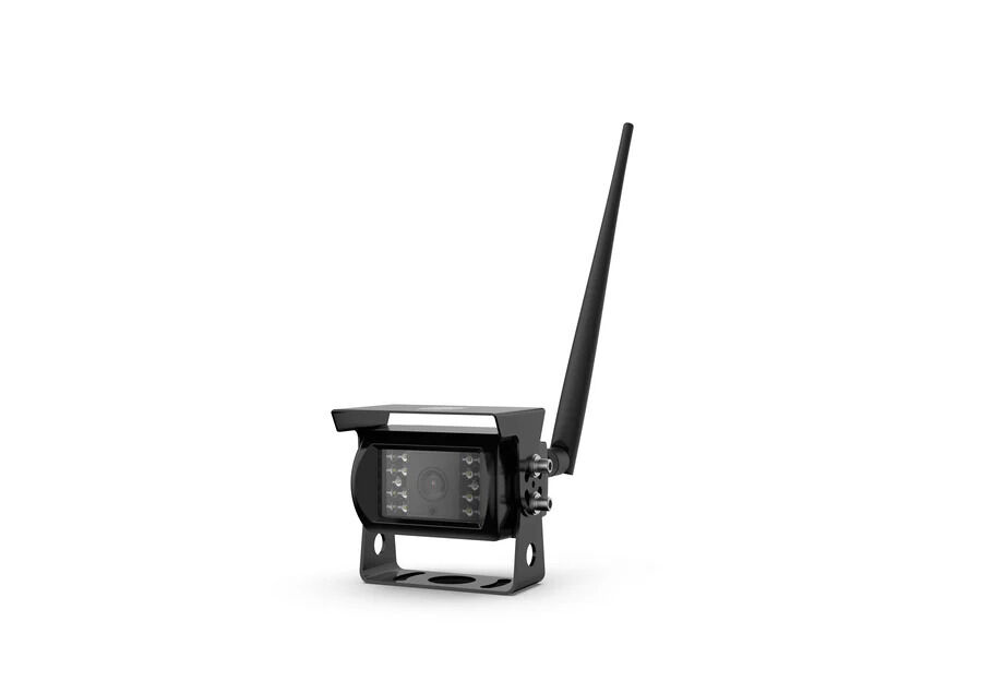 Front view of the Hema wireless rear camera on its adjustable bracket