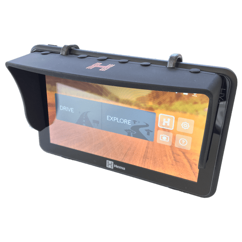 Hema Navigator Sun Visor fitted to a Hema navigator screen