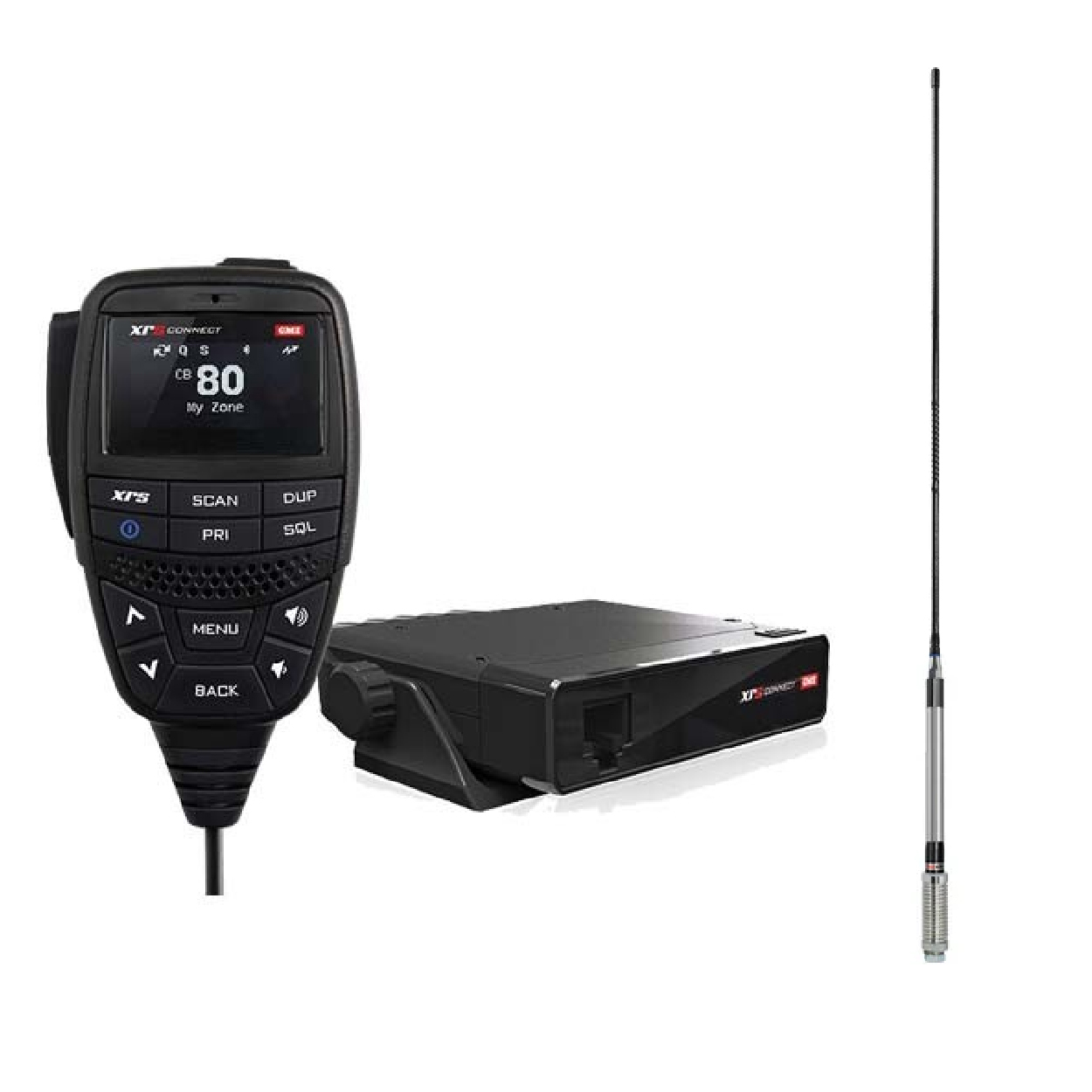 GME XRS330C XRS™ Connect Super Compact UHF CB Radio + AE4018K2 6.5dBi