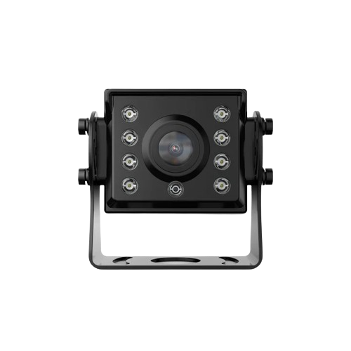 Front view of the Hema HM-CAM10 rear camera showing the lens and IR LEDs