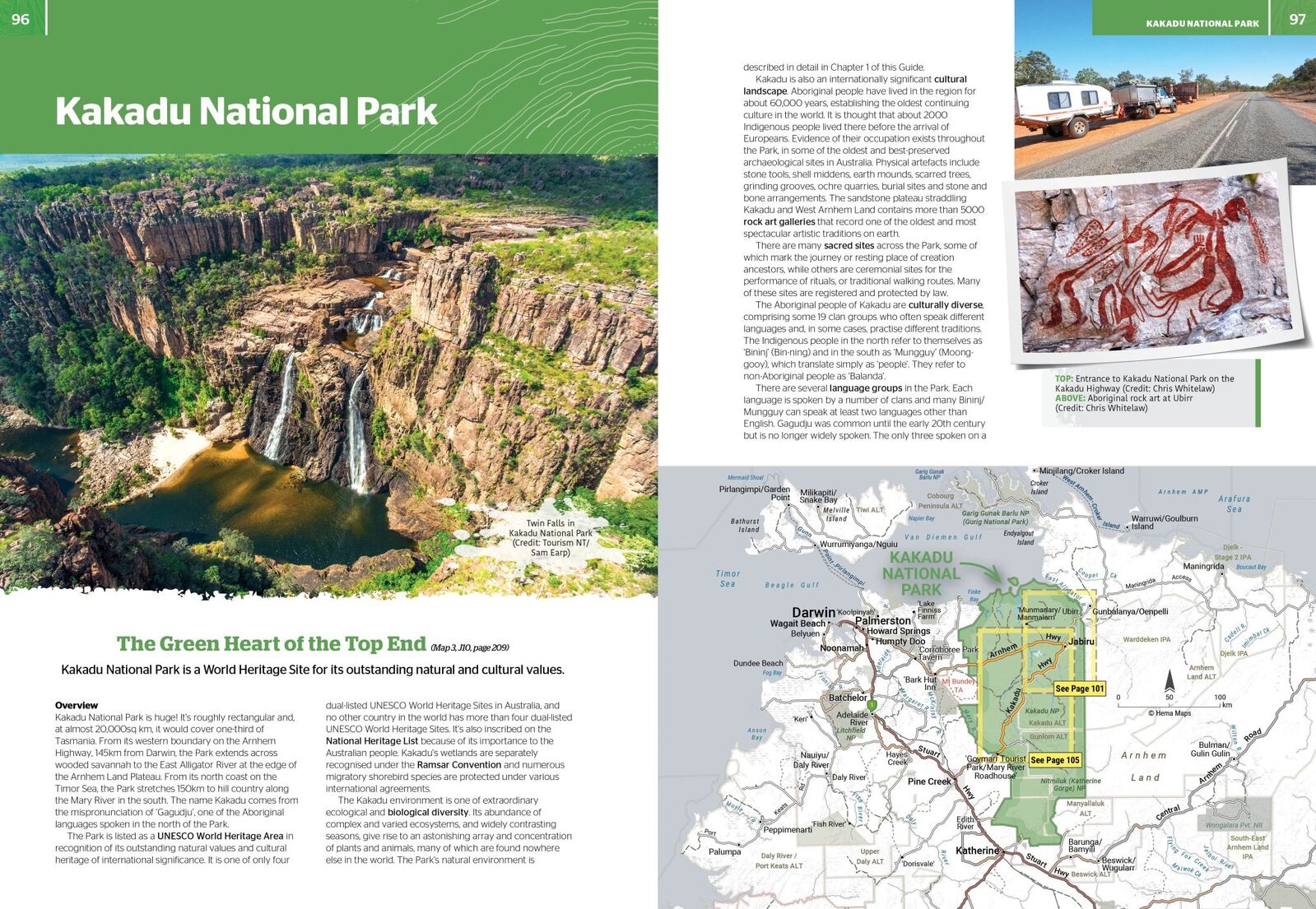 Kakadu National Park pages in the Top End and Gulf Atlas & Guide