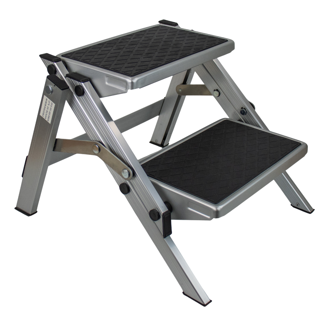 Supex Two Stage Aluminium Caravan Step | Silver
