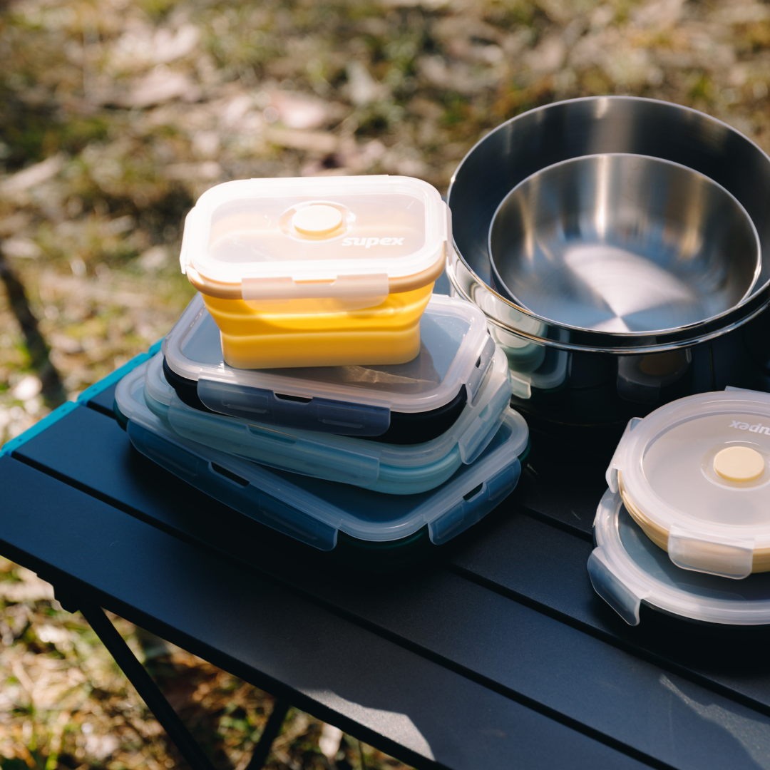 Supex Collapsible Rectangle Containers | 4 Pack