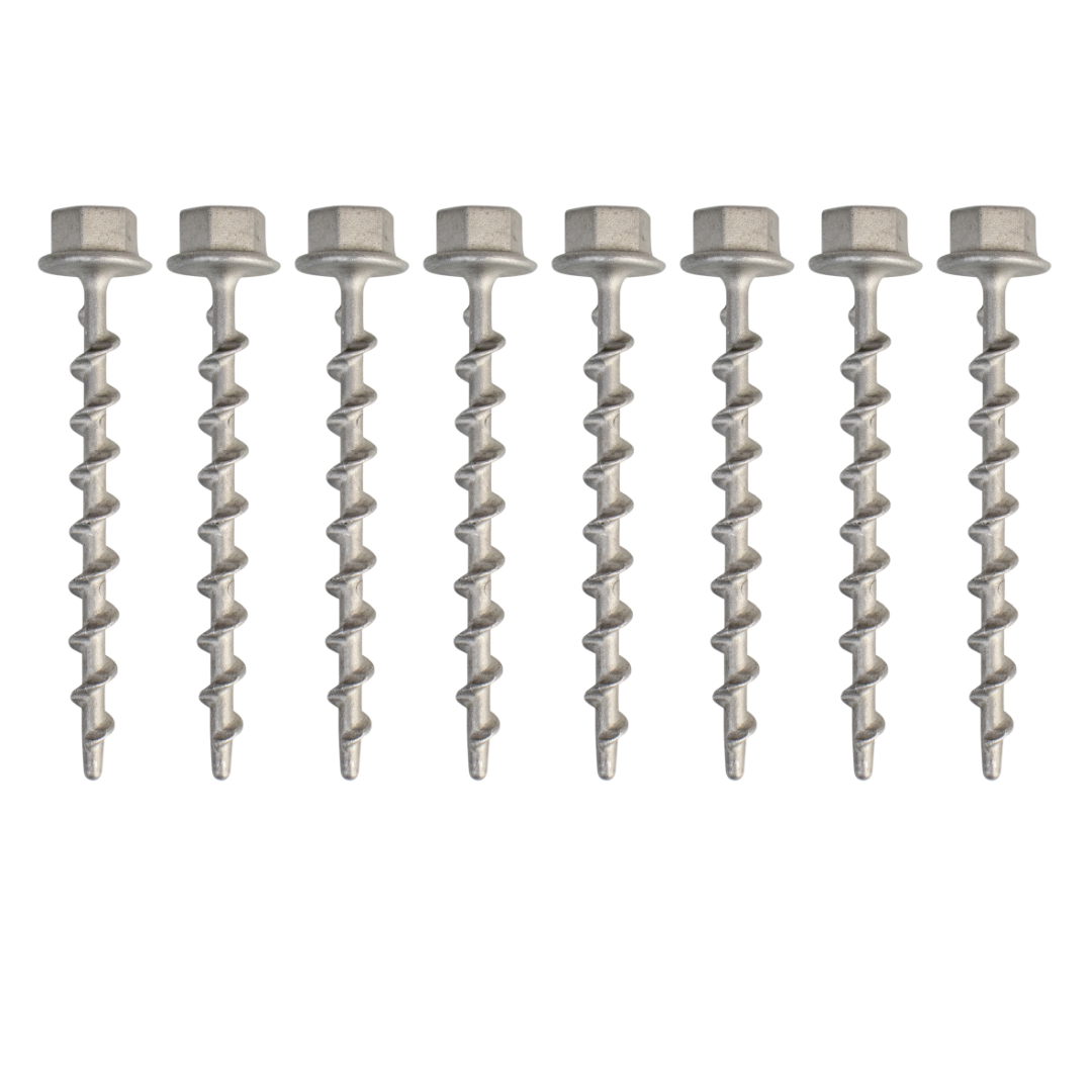 Supex Small Alloy Screw-In Pegs | 12cm | 8 Pack