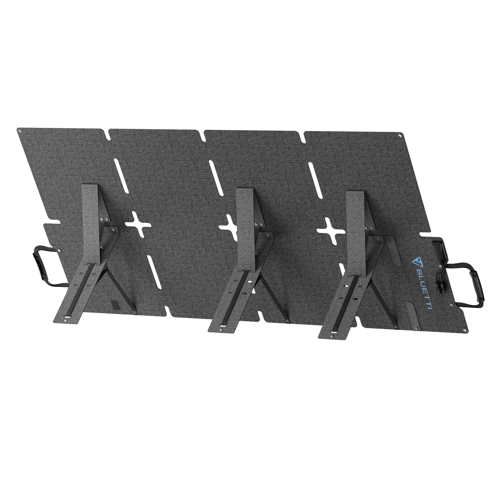 BLUETTI SORA 130 from the back, standing on its kickstands