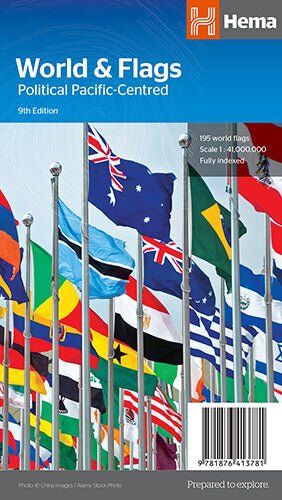 Hema World & Flags Map - Political Pacific-Centred (9th Edition)