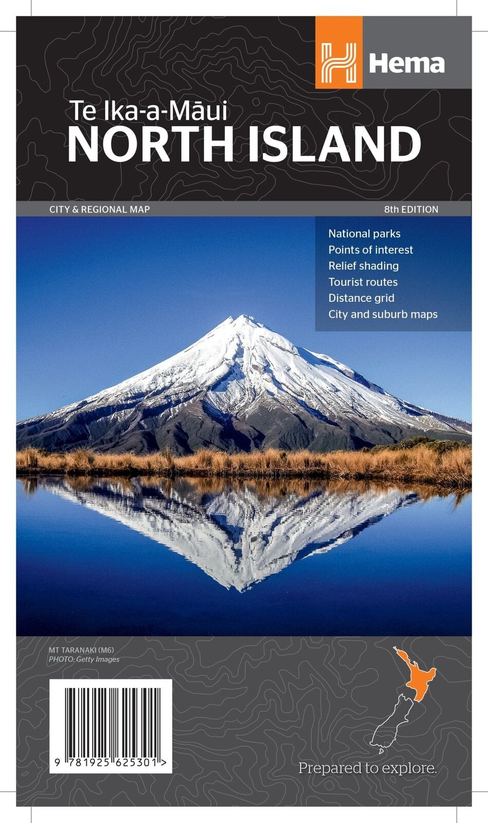 Hema North Island New Zealand Map - Te Ika-a-Maui (8th Edition)