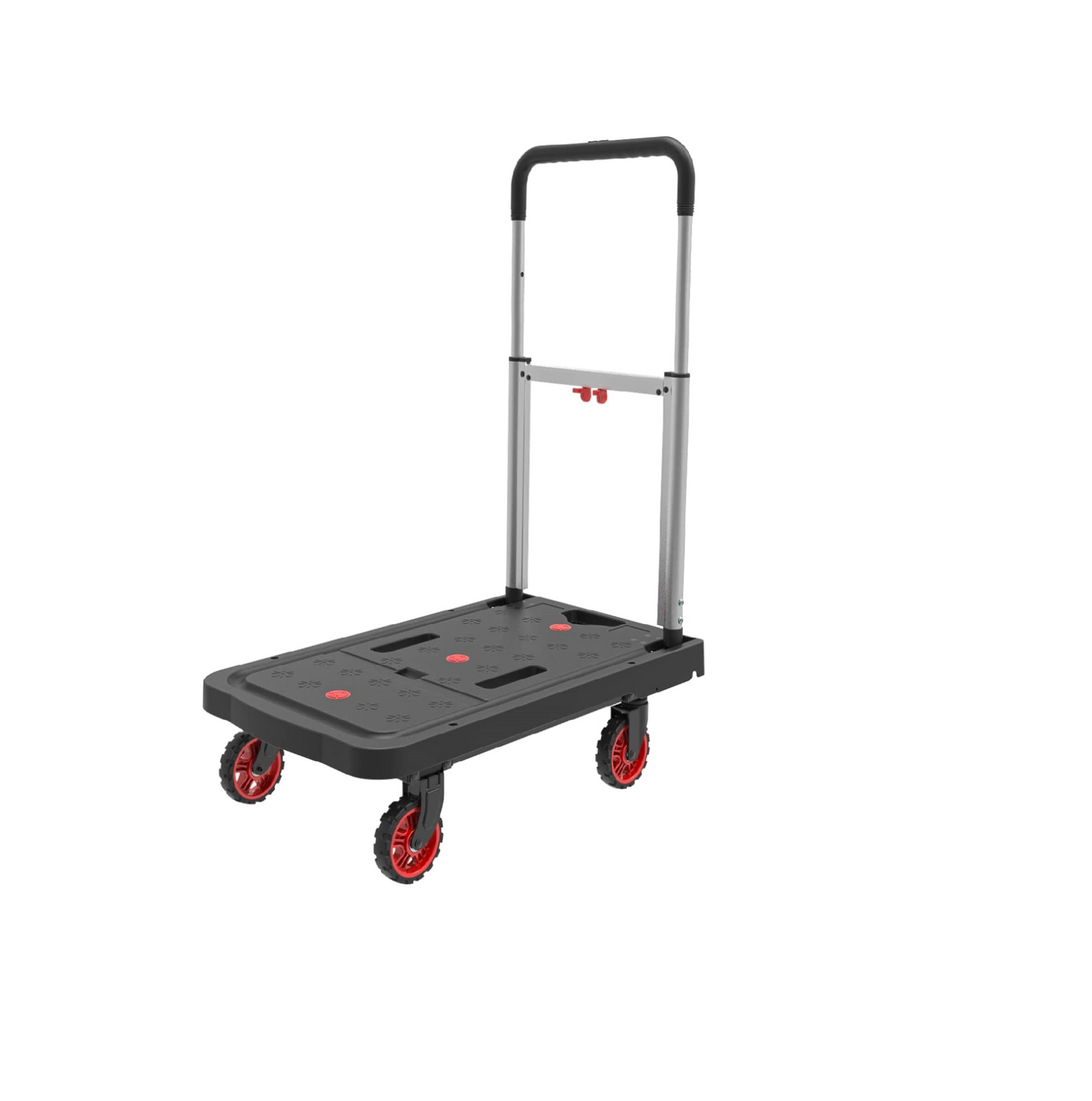 BLUETTI trolley cart with red wheels and folding handle