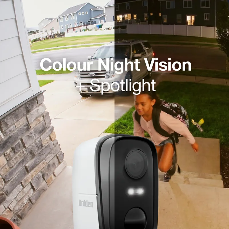 Uniden APPCAMSOLOX2K App Cam SOLO X2K Wire-Free 2K Spotlight Security Camera | Single Pack
