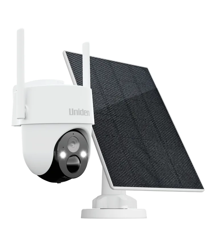 Uniden APPCAMSOLOX2KPTKIT App Cam SOLO X2K Wire-Free 2K Pan & Tilt Camera + Solar Panel