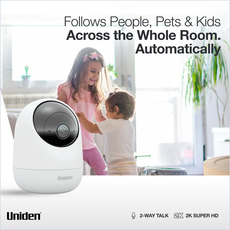 Uniden APPCAMX25PT App Cam X25PT 2K Indoor Pan & Tilt Motion Tracking Camera