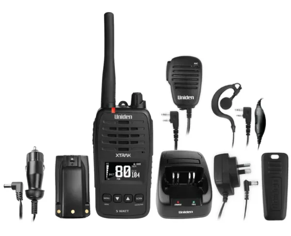 Uniden XTRAK50 XTRAK 50 Smart UHF Waterproof Handheld Radio | 5W | OLED Display