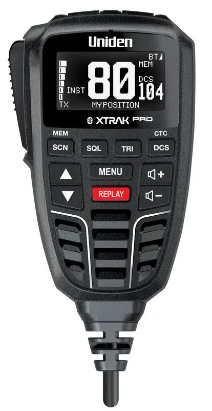 Uniden XTRAK 80 Pro Smart UHF CB Radio + AT970BK Twin Antenna Combo