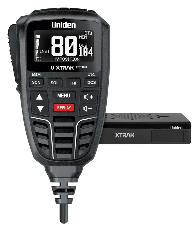 Uniden XTRAK 80 Pro Smart UHF CB Radio + AT970BK 6.6 dBi Antenna Combo