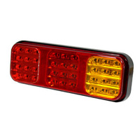 LED Lamp, Stop/Tail/Indicator/Reflex Reflector 9-33V 0.5m Cable (White Box)