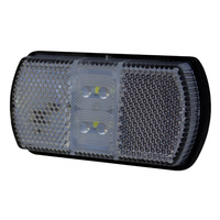Clear LED Front Clearance Marker 9-33V 0.5m Cable