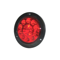 LED Lamp Round Rear Stop / Tail with Rubber Grommet 12V