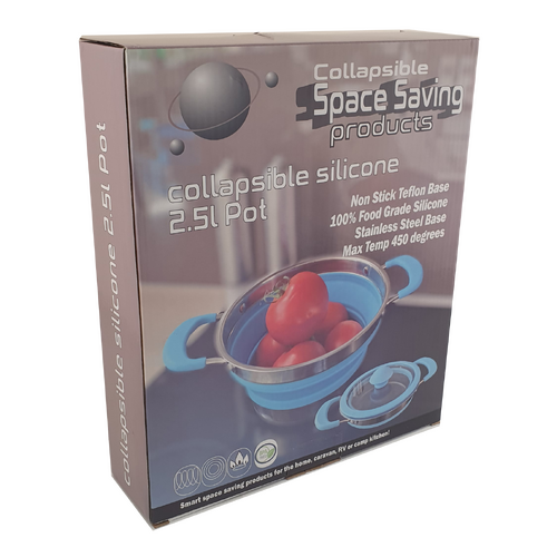 Collapsible 2.5L silicone pot Non-stick Medium