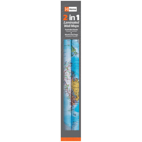 HEMA 2 in 1 Twin Pack - Australia and World Wall Maps