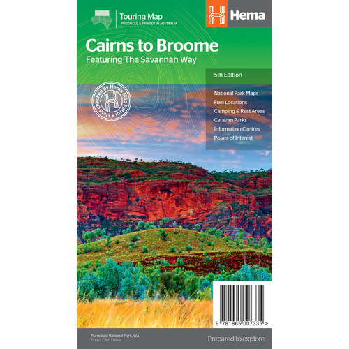 HEMA Savannah Way - Cairns to Broome Map