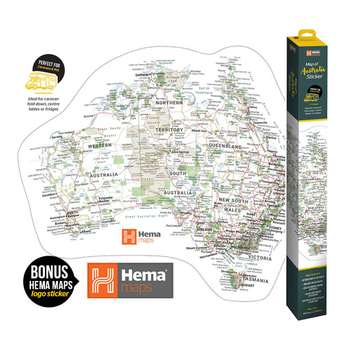 Hema Map of Australia Sticker (440 x 370 mm)