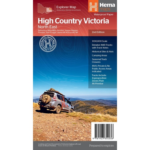 Hema The Victorian High Country - North Eastern Map