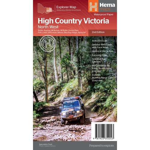 Hema The Victorian High Country - North Western Map