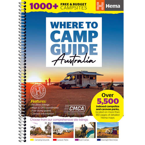 HEMA Where to Camp Guide Australia Spiral Book