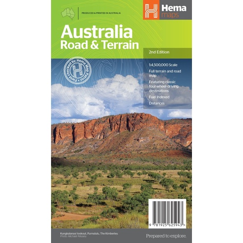 Hema Australia Road & Terrain Map