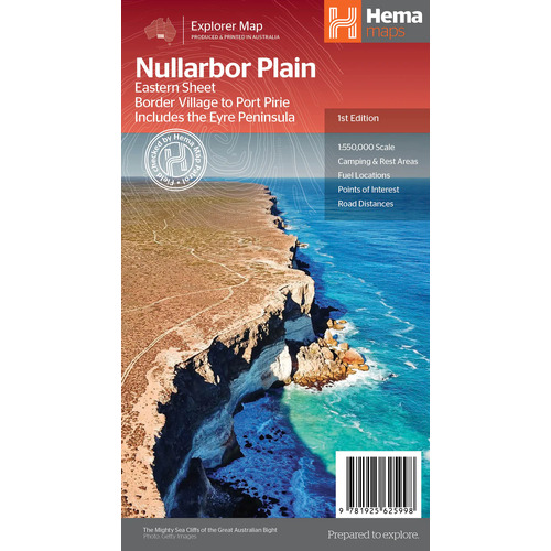 HEMA Nullarbor Plain - Eastern Map - Border Village to Port Pirie