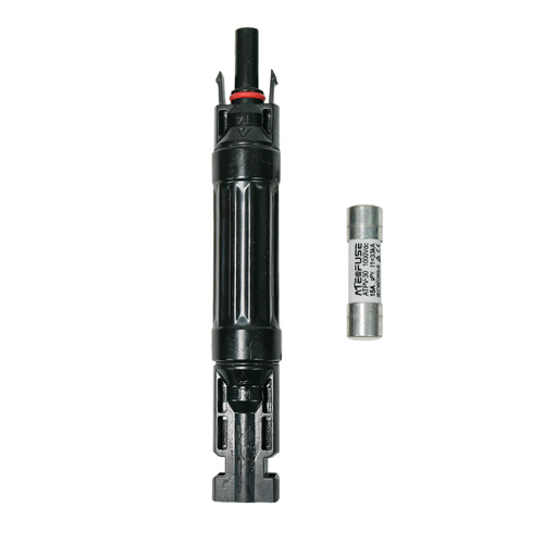 15A Solar Fuse Connector w/ Spare Fuse