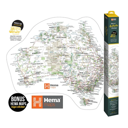 Australian Map Sticker for Caravan Side Tables