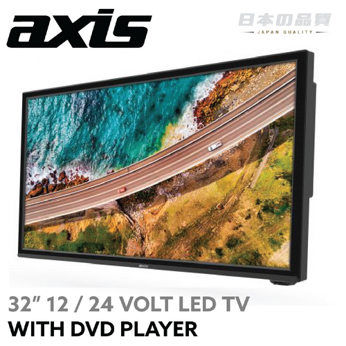AXIS 32" 12 / 24 Volt HD TV for Caravan With DVD, PVR & Bluetooth
