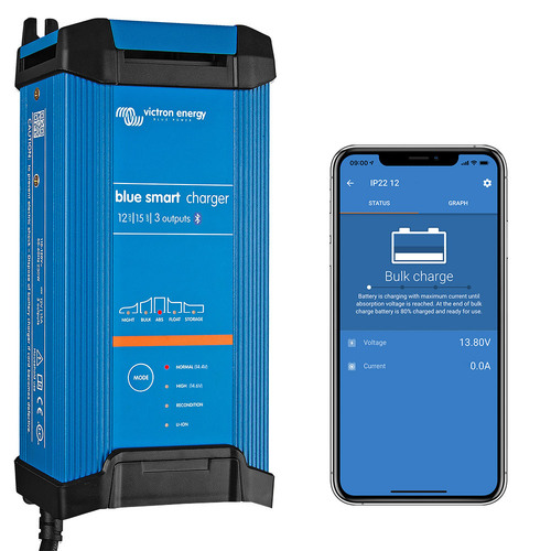 Victron Blue Smart Bluetooth IP22 Battery Charger 12/15 - 3 Ouput
