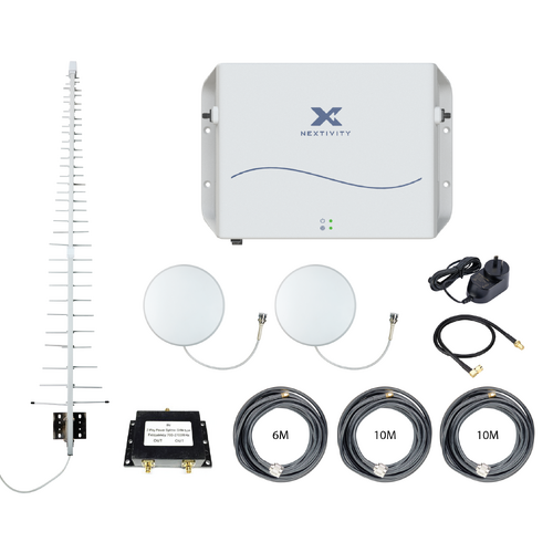 CEL-FI GO G51 Stationary 4G/5G Tri-Carrier Switchable Signal Booster Multi Level LPDA Building Pack