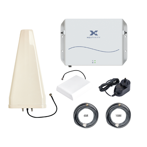 CEL-FI GO G51 Stationary 4G/5G Tri-Carrier Switchable Signal Booster Wideband LPDA Building Pack - Xtreme Antennas