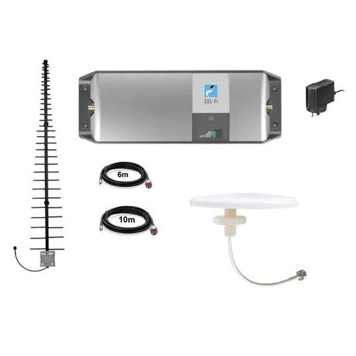 Cel-Fi Go Optus 3G/4G Mobile Signal Repeater Booster Building Pack w/ Slim Series Ceiling and LPDA Antennas