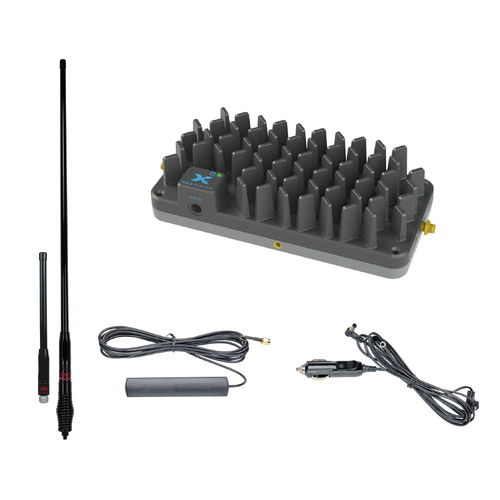 Cel-Fi GO Roam R41 3G/4G/5G Mobile Signal Repeater  GME AT4715BATP Twin Pack Antenna 4G Spring-Mount Bull Bar Antenna, 700 to 2200 MHz 508 + 1200 mm