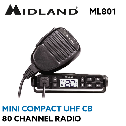 ML801 Midland Mini Compact UHF CB 80 Channel Radio