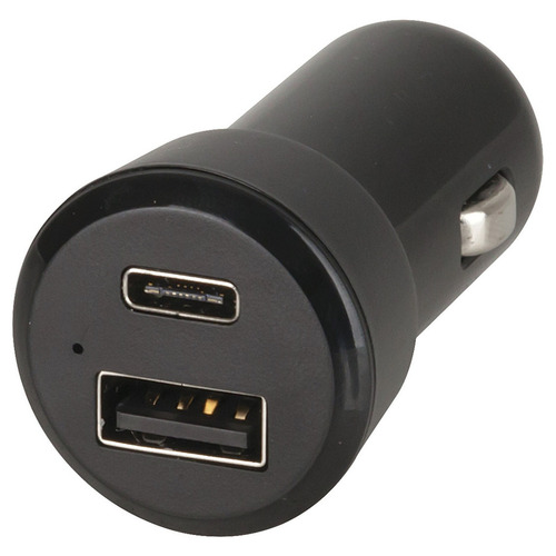 CNVTR 12VDC CIG PLG-2XUSB TYPE-C SKT 3A