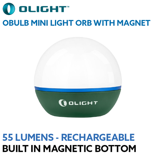 Olight Obulb 55 Lumen Mini Light Orb With Magnet [COLOUR: Green]
