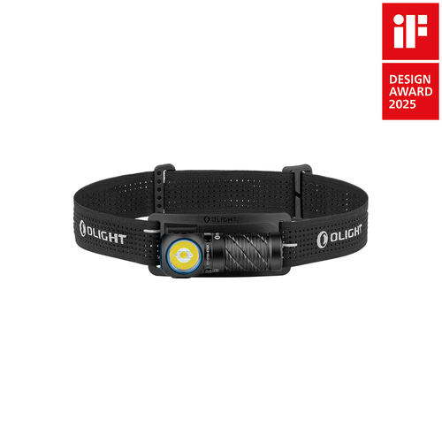 Olight Perun 3 Mini 1250 lumens Rechargeable Head Torch with White and Red Light - Black