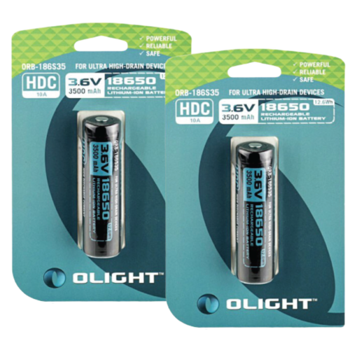Olight HDC 3500mAh Twin Pack 18650 protected Li-ion rechargeable battery For X7R