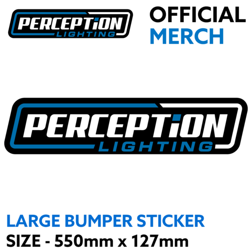 Large Perception Lighting Bumper Sticker - 500mm x 127mm