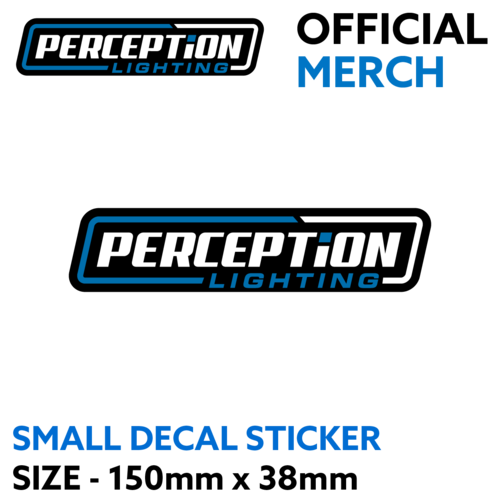 Small Perception Lighting Logo Sticker - 150mm x 38mm