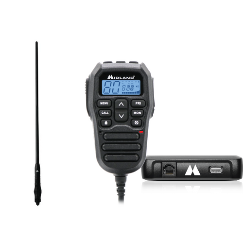 Midland PRO902 Mini Compact 5W UHF Radio w/ Speaker Mic +  6.9dBi RADOME ANT 1.2M Antenna