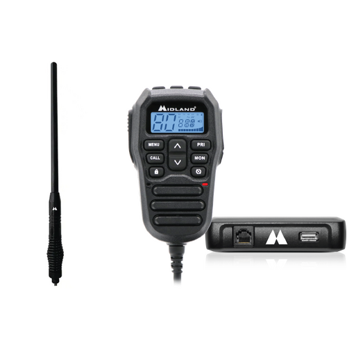 Midland PRO902 Mini Compact 5W UHF Radio w/ Speaker Mic +  5.2dBi RADOME ANT 0.7M Antenna