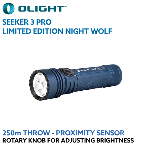 Olight Seeker 3 Pro (Night Wolf) - Heavy Duty Torch with 21700 Battery - Limited Edition